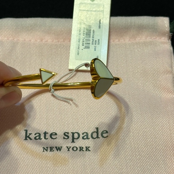 Kate Spade Gold and Cream Heart Bracelet - Picture 3 of 4